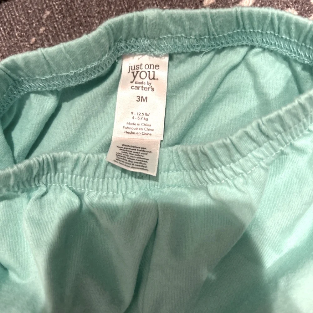 Carter’s Baby Girls Hot Pink/Mint Green/White Bubble 🫧 Short/Tank Set Si…